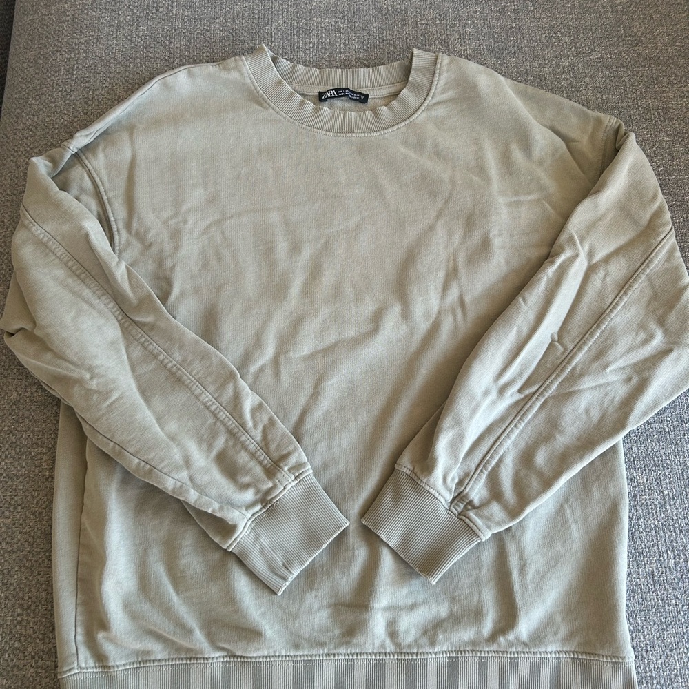 Zara Green Crewneck Sweater